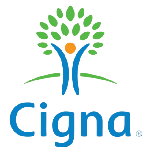 A Cigna logo with a tree in the middle