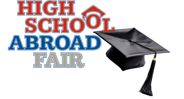 Logo HighSchool Abroad Fair met graduation cap