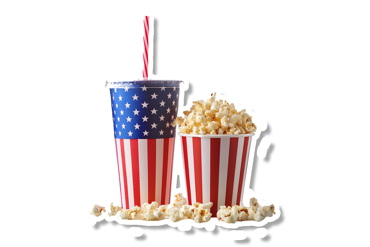 Milkshake en popcorn