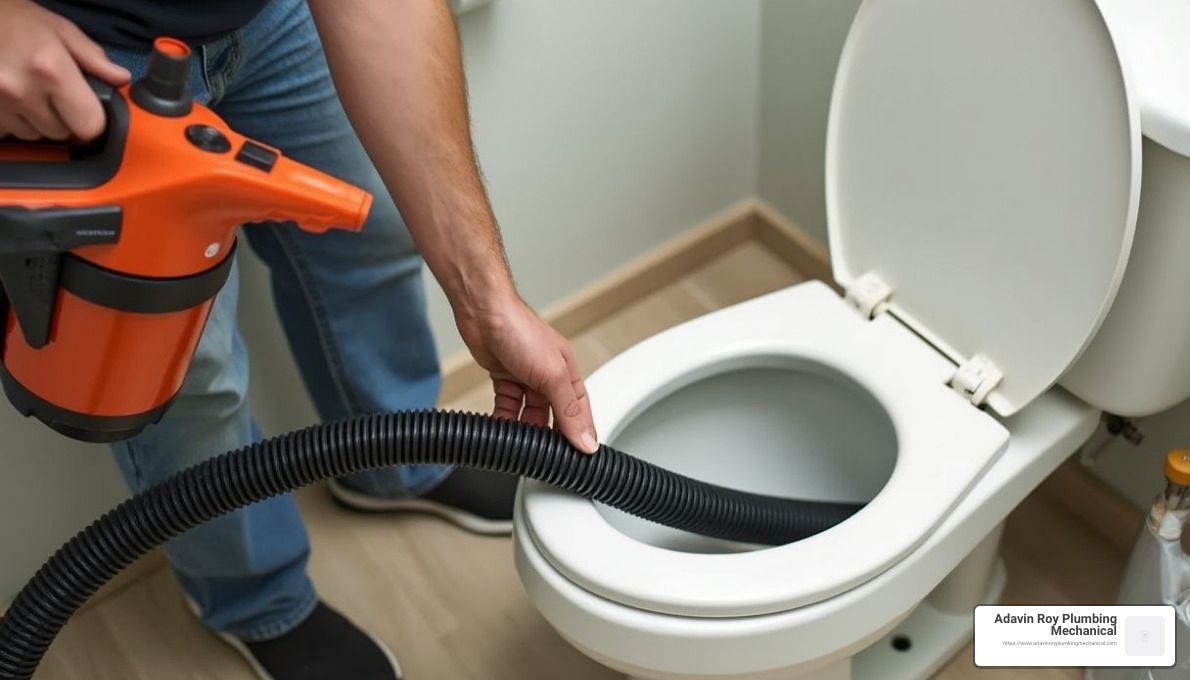 Wet/Dry Vacuum in Action - home depot toilet unclogger