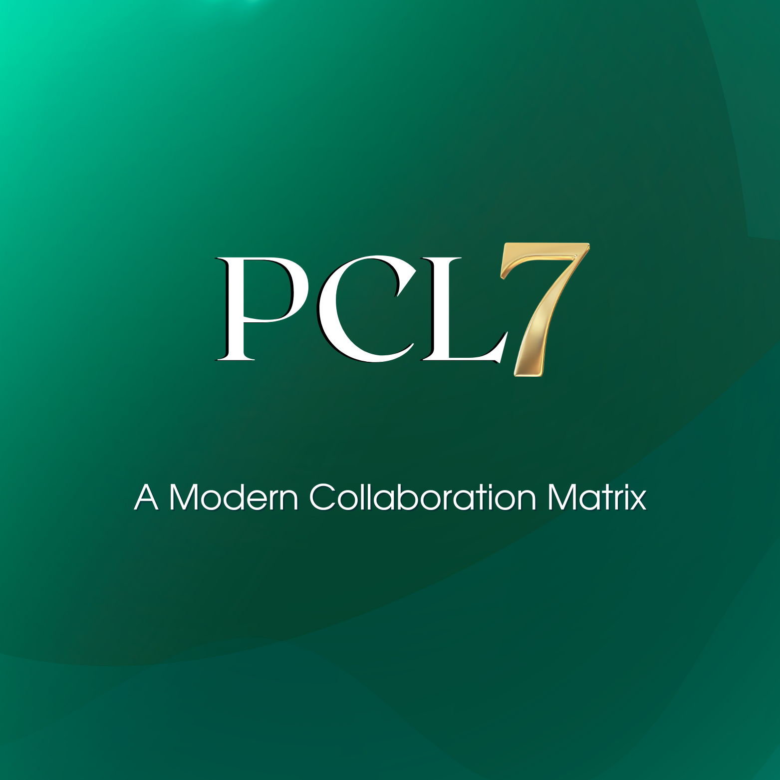 A logo for pcl7 a modern collaboration matrix