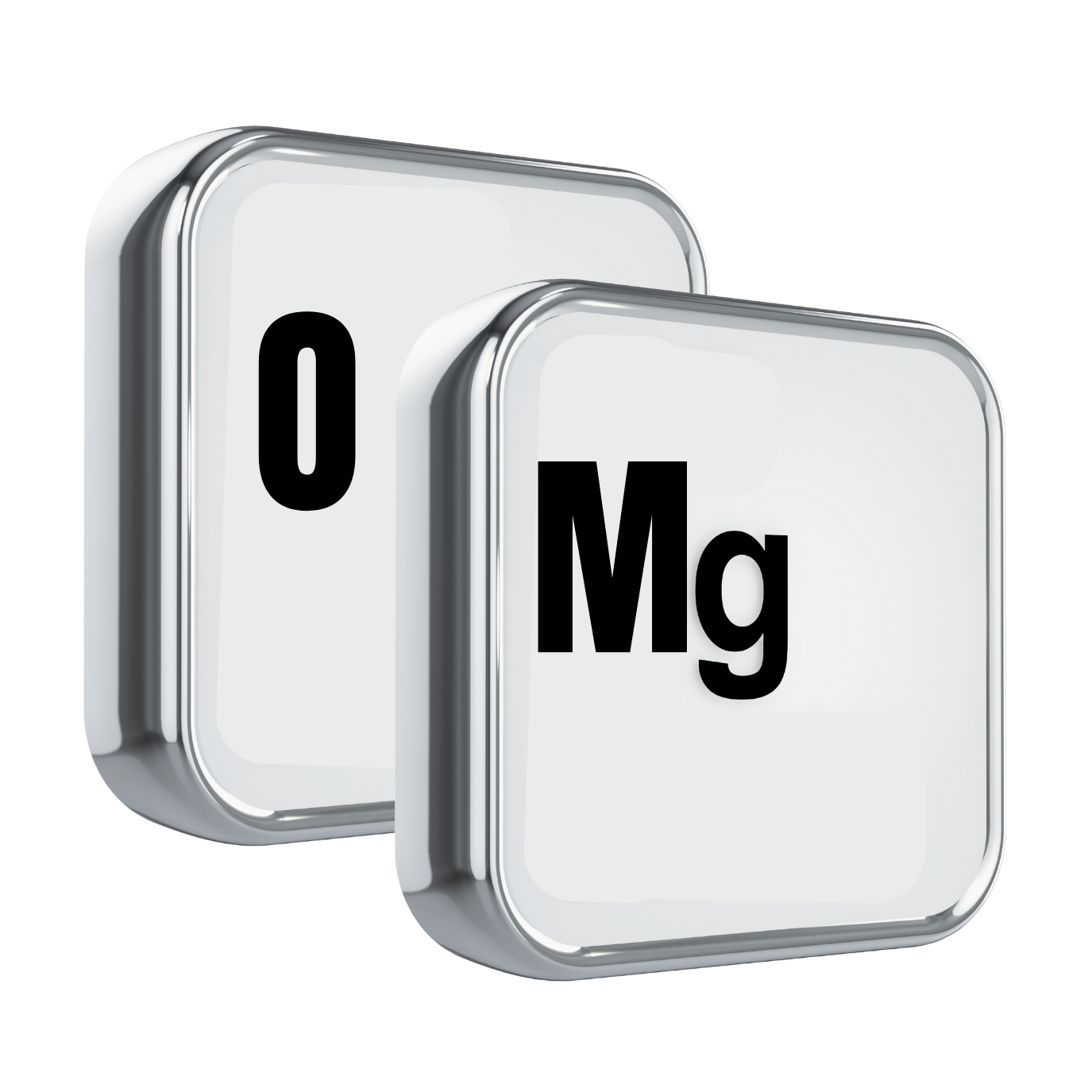 Two squares with the letters mg on them on a white background.