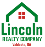 Lincoln Realty Company logo in green and red with house icon, Valdosta, GA