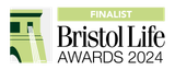 Bristol Life Awards 2024 finalist logo, featuring a bridge graphic and text on a white background.
