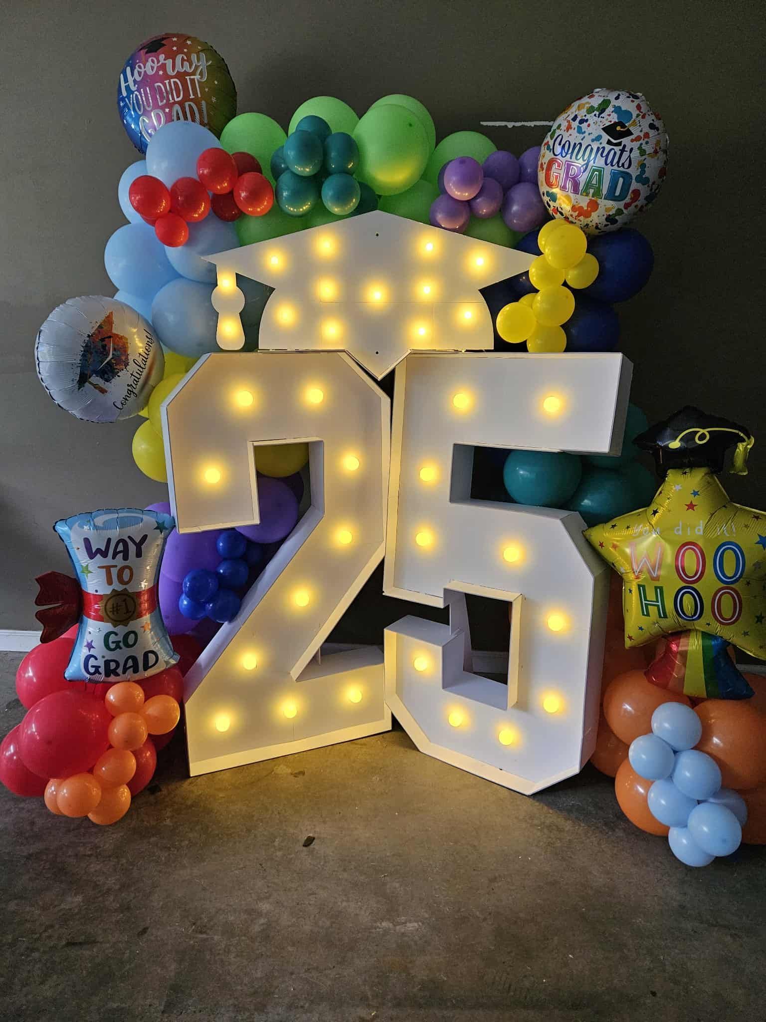 A birthday cake with five lit candles on it