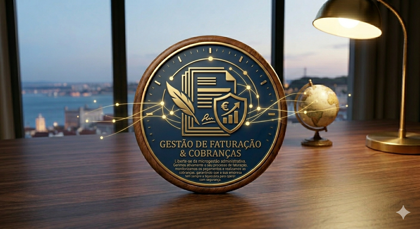 Um emblema circular de 