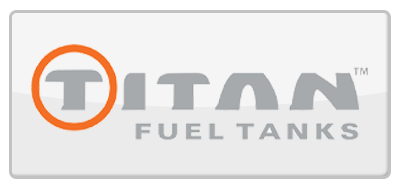 Titan Fuel Tanks logo with orange circle around the