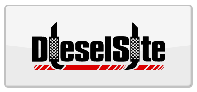 DieselSite logo with exhaust pipes.