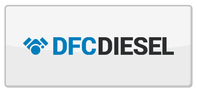 DFC Diesel logo in a light gray button. Features a handshake graphic and text.