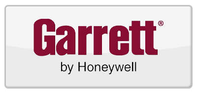 Garrett by Honeywell logo in burgundy text, enclosed in a white rectangle with a glossy effect.