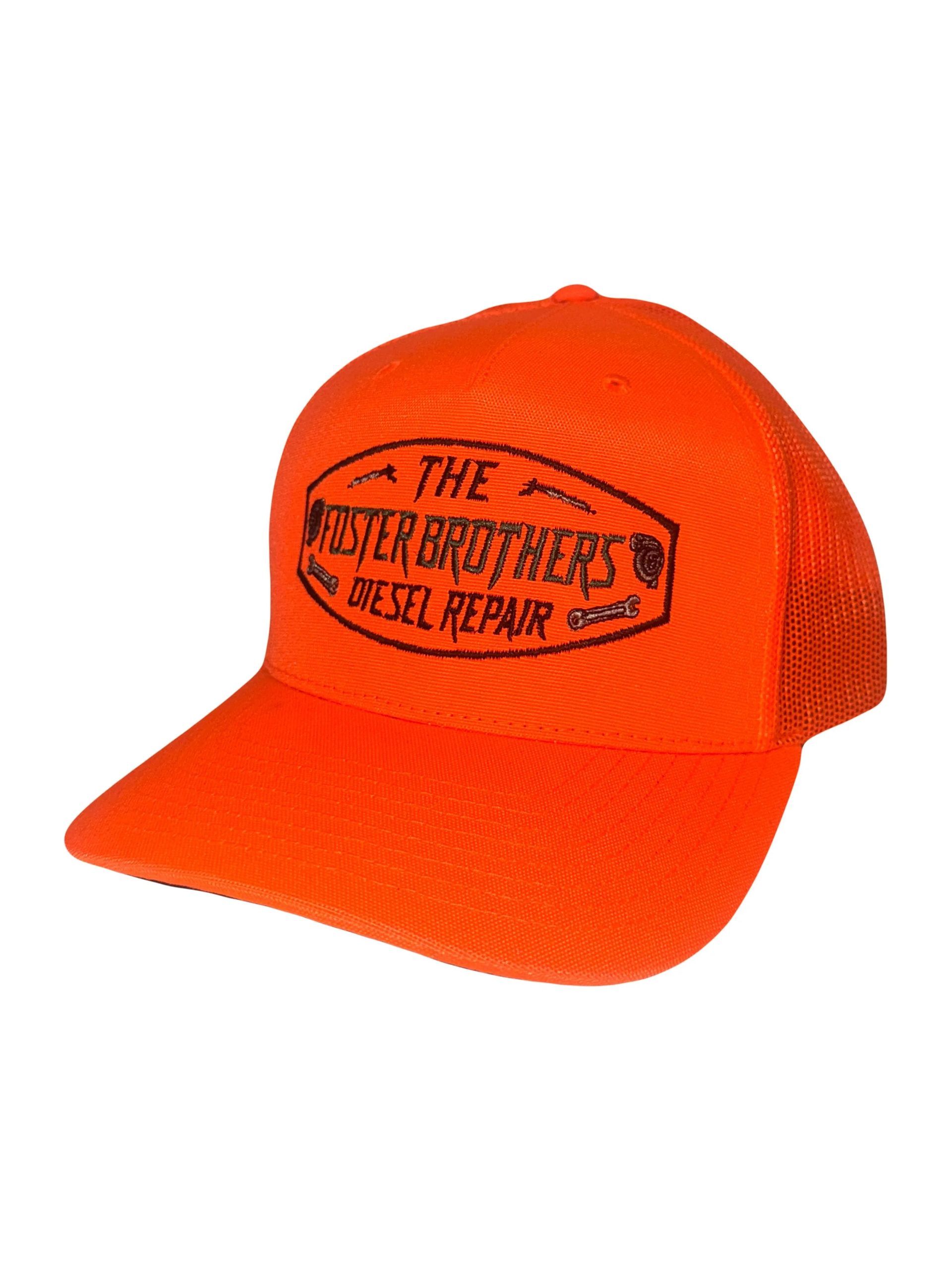 Orange trucker hat with 