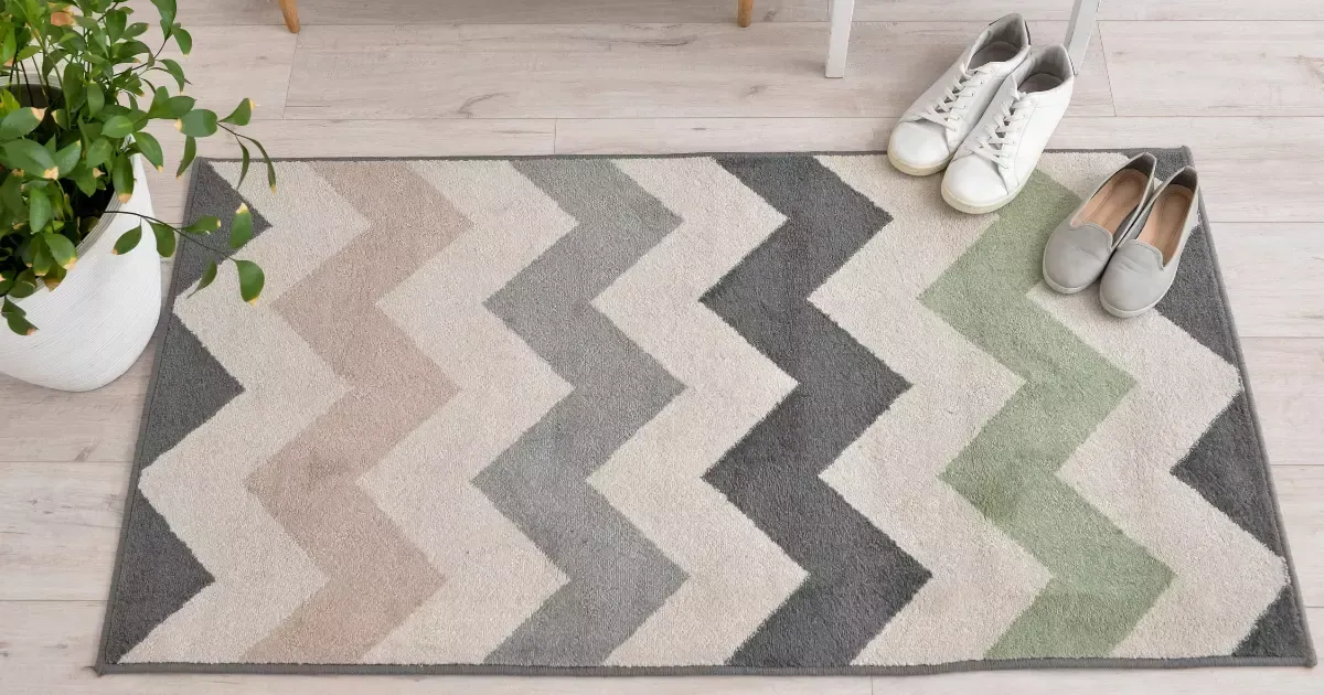 Fresh rug after rug odor removal with no visible stains or smells