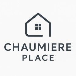 Logo for Chaumiere Place: stylized house icon above text. Dark gray on white background.