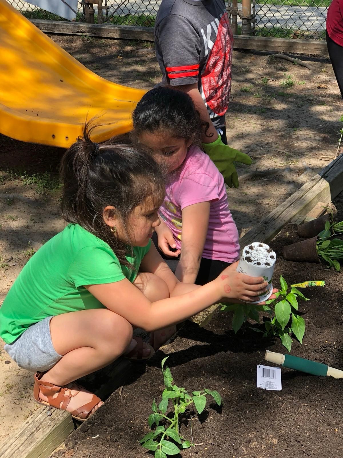 Kids helping each other