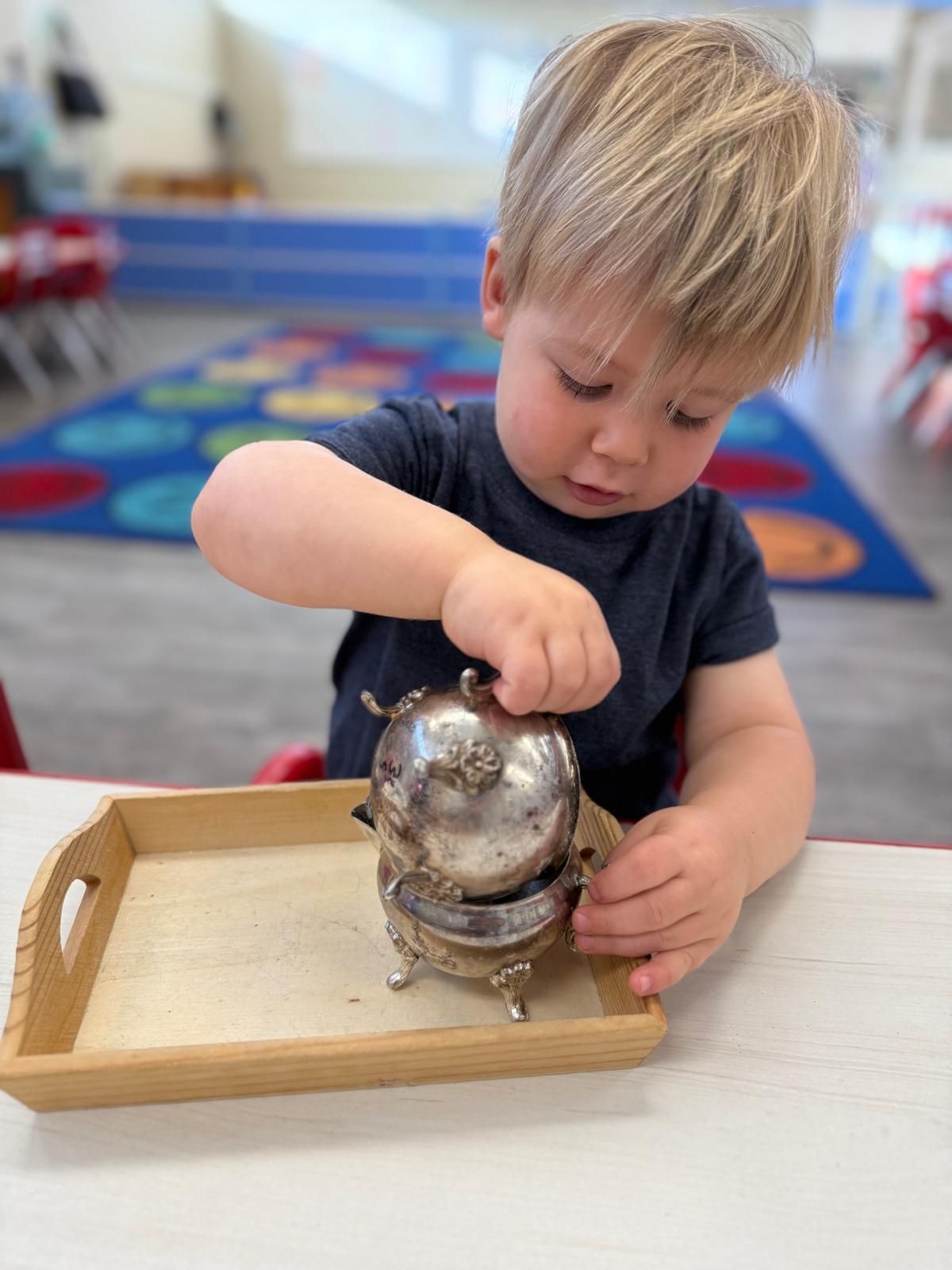 Children sharing activities together