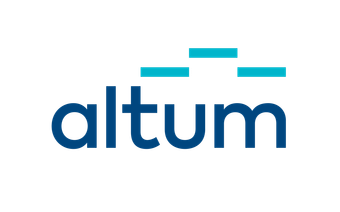 The altum logo is blue and white on a white background.