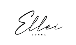 Un logo in bianco e nero per un'azienda chiamata elle's donna.