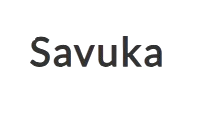 Il nome savuka è scritto in nero su sfondo bianco.