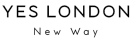 Un logo in bianco e nero per yes london su uno sfondo bianco.