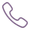 Purple outline of a telephone receiver.