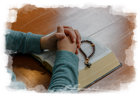 Praying with Bible and Rosary | Doylestown, PA | Our Lady of Mount Carmel