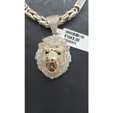 Leeuw gezicht bedel diamant