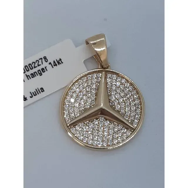 Mercedes logo hanger met diamanten