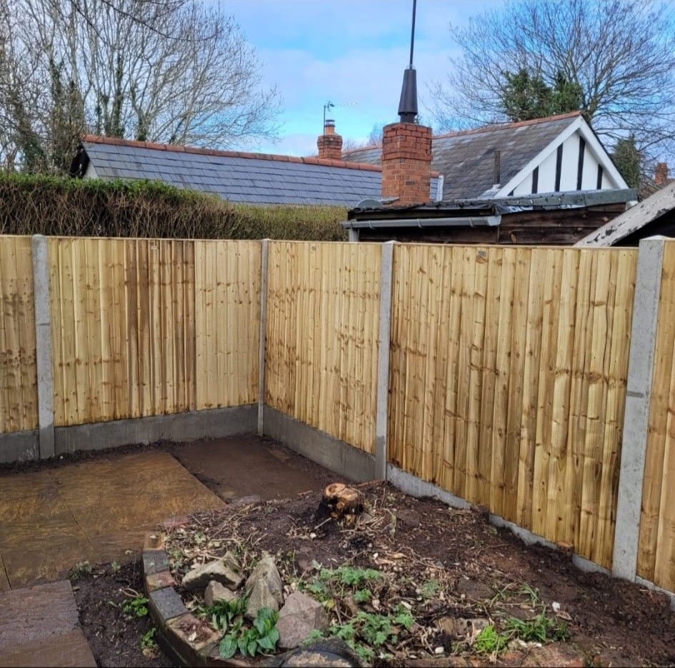 Fencing in a Shrewsbury garden