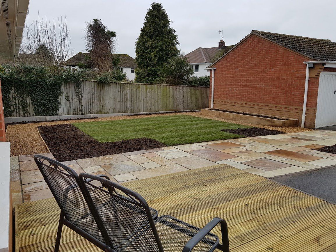 Soft landscaping in Shrewsbury with a nice lawn