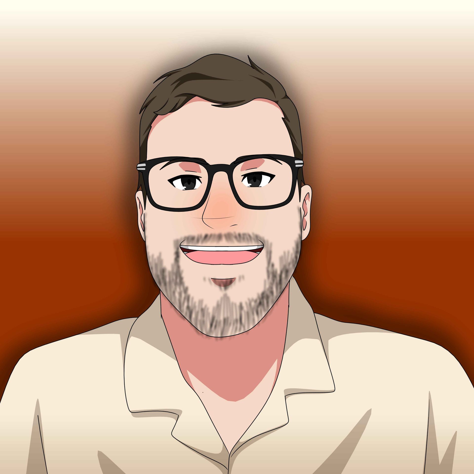 A pixel art of a woman with long red hair wearing a black jacket and a purple sweater.