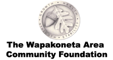 The logo for the wapakoneta area community foundation