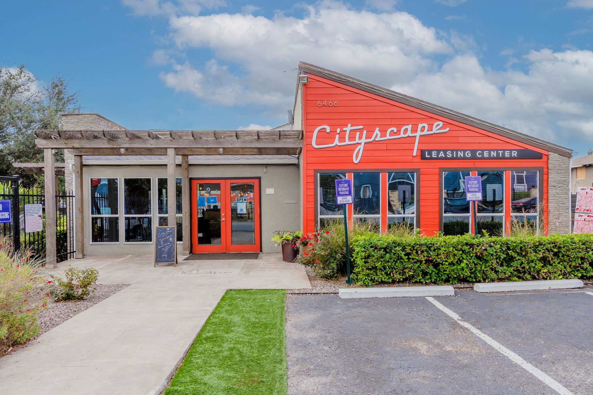 Photo of a building that says