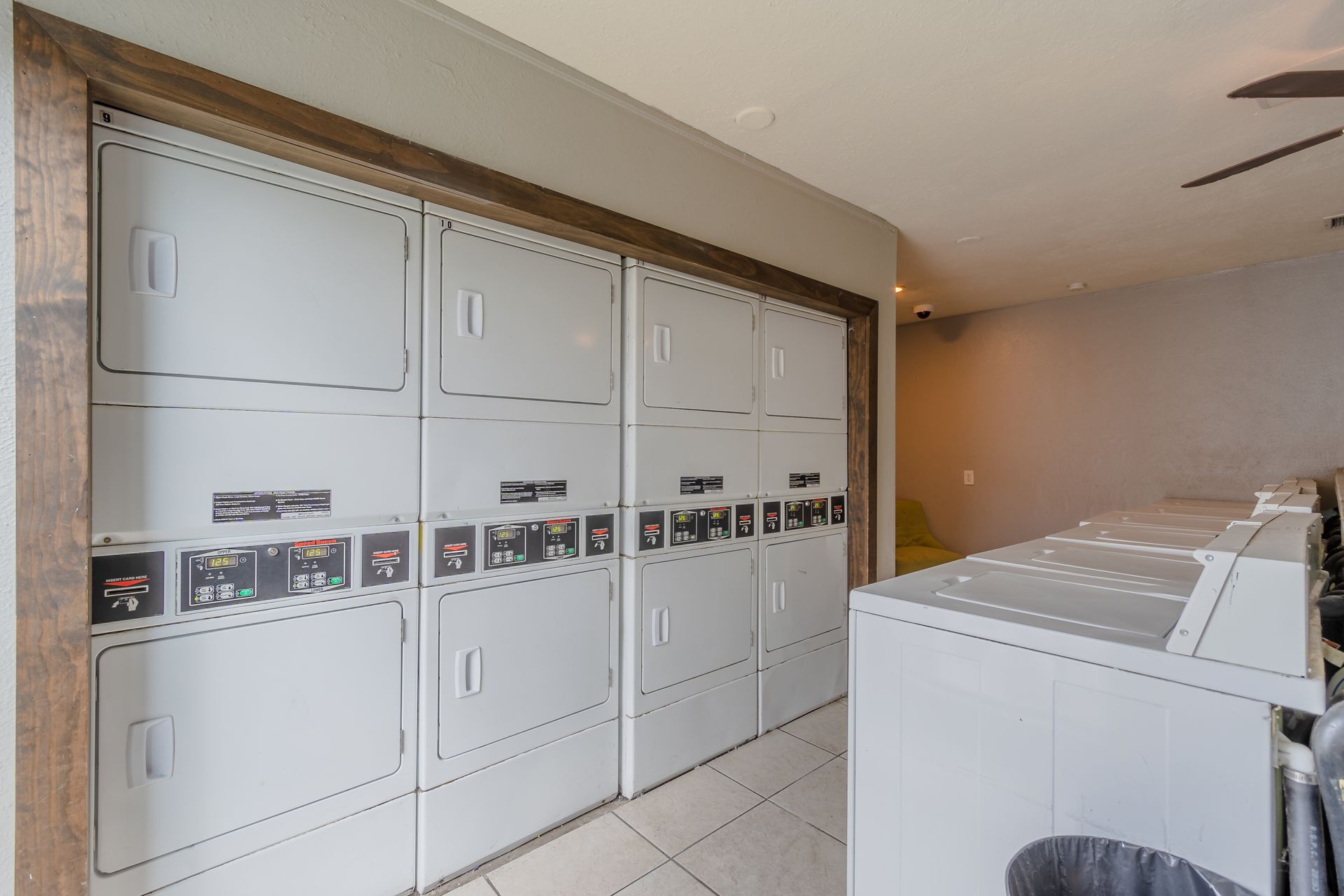 Photo of the community laundry area