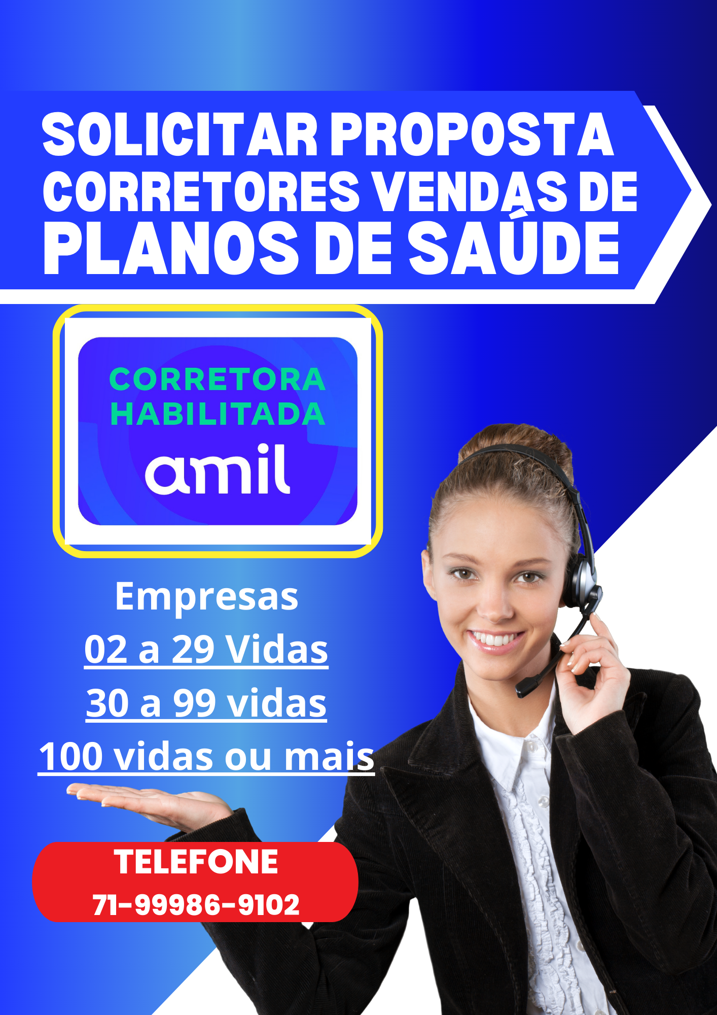 corretor vendas de planos de saude amil