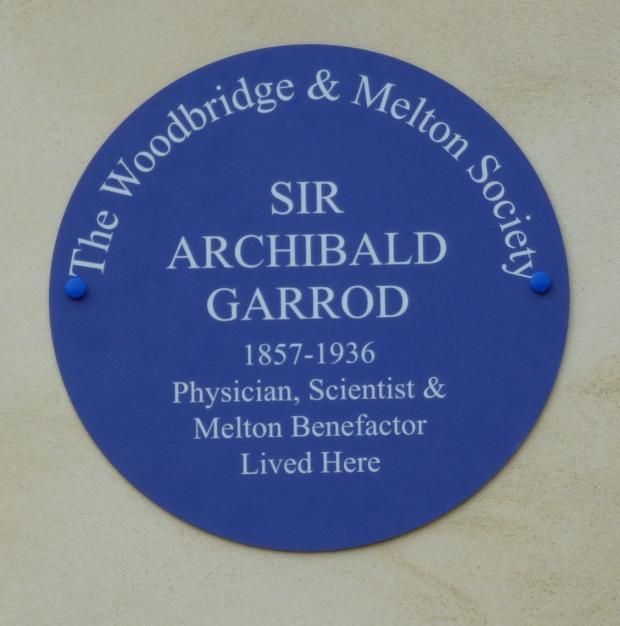 Blue Plaque for Sir Archibald Garrod