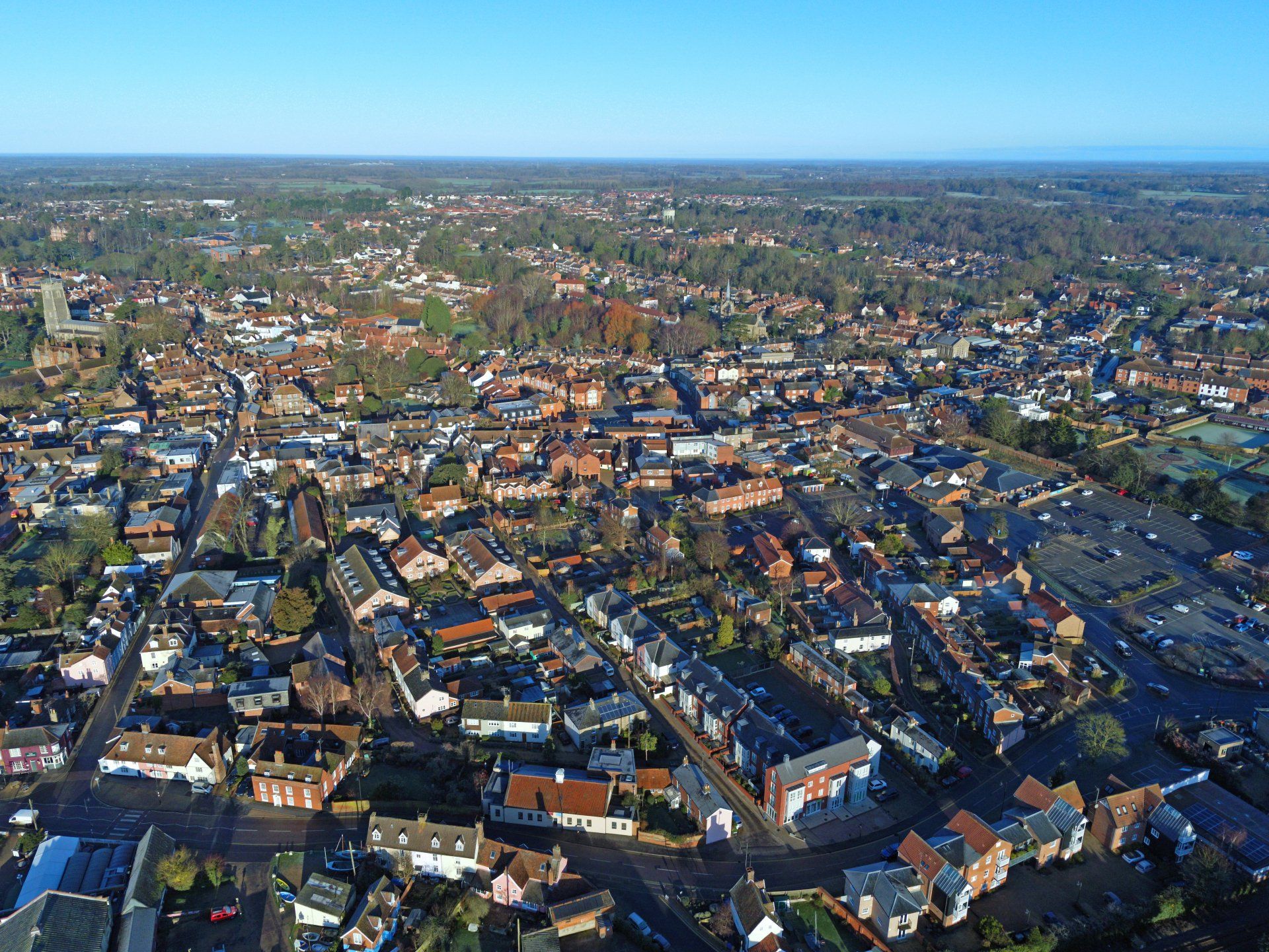 Aerial photo of Woodbridge - David Mortimer