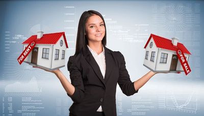 Stock image of real estate agent