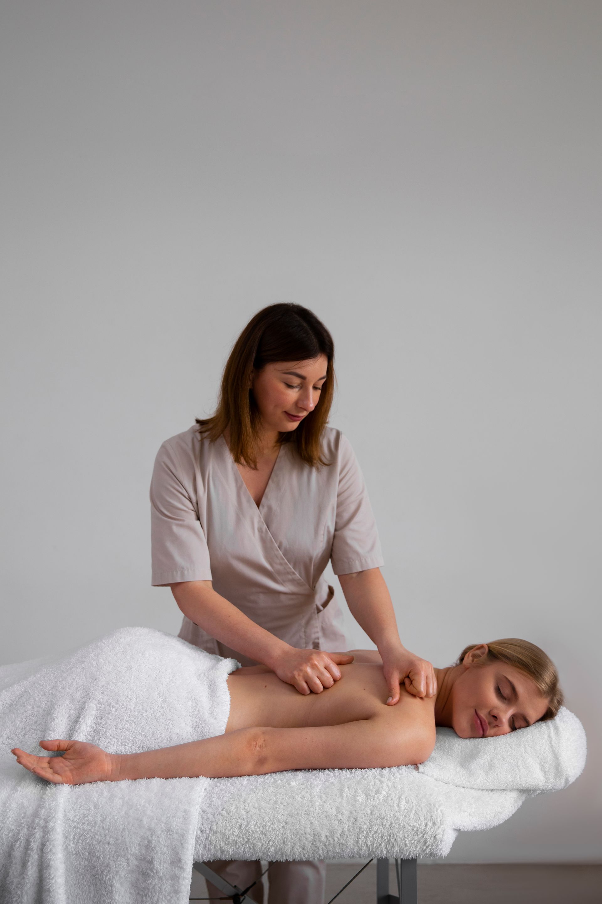 woman getting massage therapy