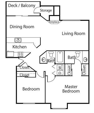 Lexington apartment homes floor plan21 bed