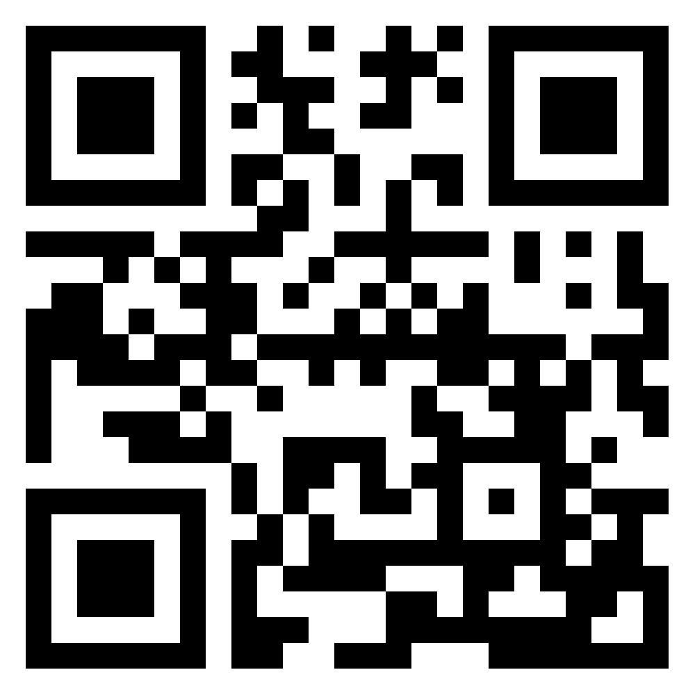 A black and white qr code on a white background.