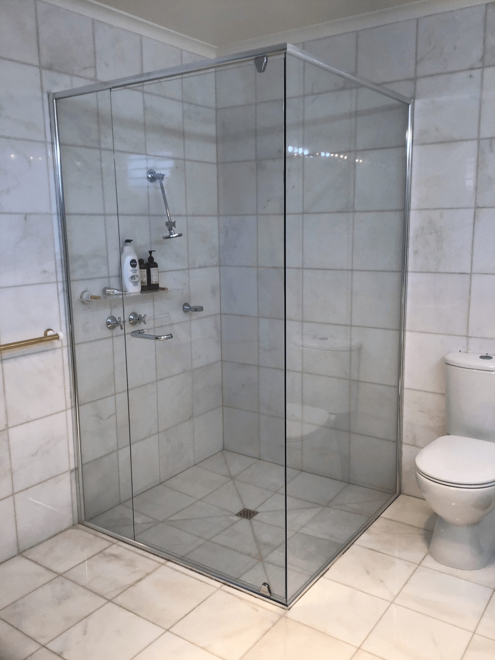 Bathroom Shower Screen — Devonport, TAS — Blue Glass Shower Screens