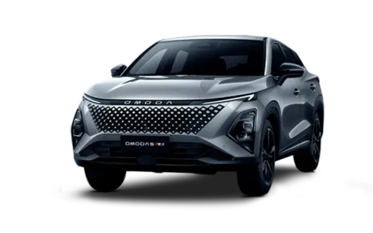 Carro esportivo conversível MG Cyberster vermelho, vista em ângulo.