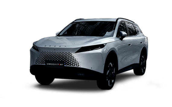 Carro esportivo conversível MG Cyberster vermelho, vista em ângulo.