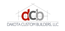 A logo for dakota custom builders home builder