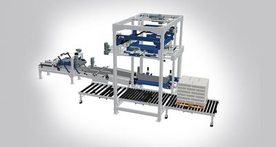 Layer palletizer - PFS - Möllers - low level infeed / bag / for building  materials
