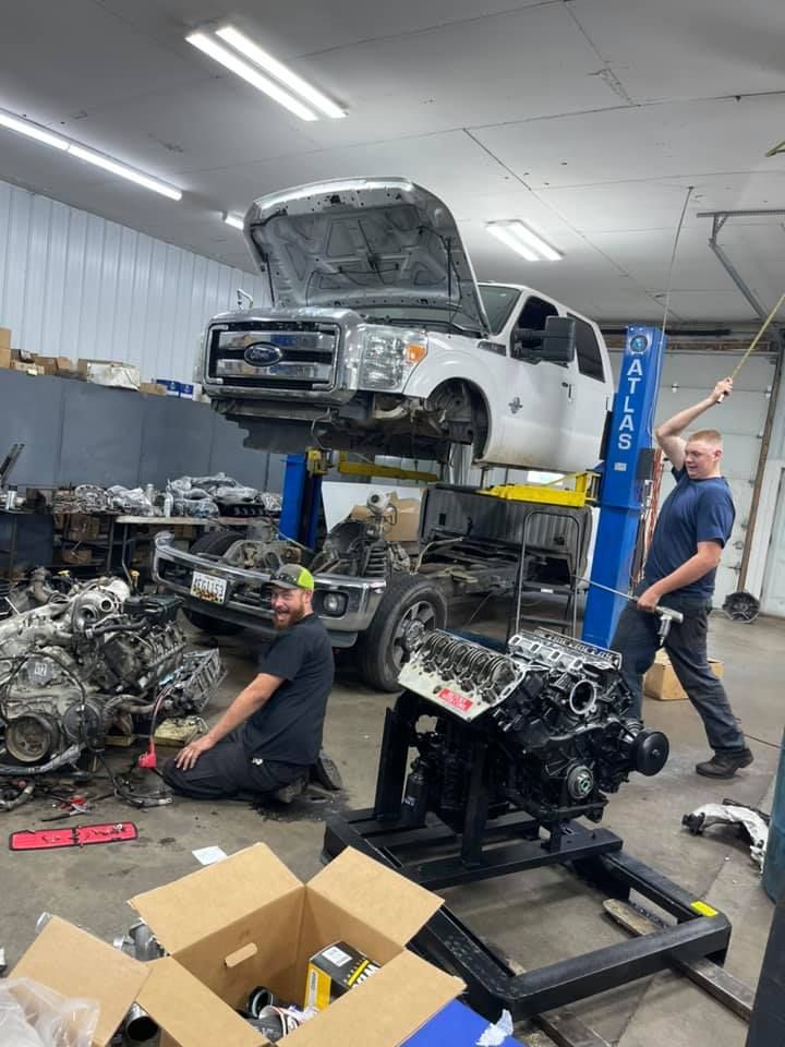 Mechanic working on a truck | XLR8 Diesel Trucks