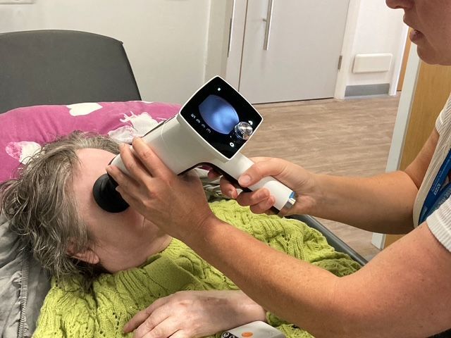 A hand-held scanner for the Ophthalmology Department at Stratford Hospital funded by th Friends of 