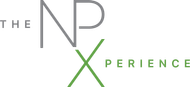 The NP Xperience green and gray logo