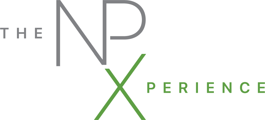 The NP Xperience green and gray logo