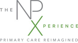 The NP Xperience green and gray logo